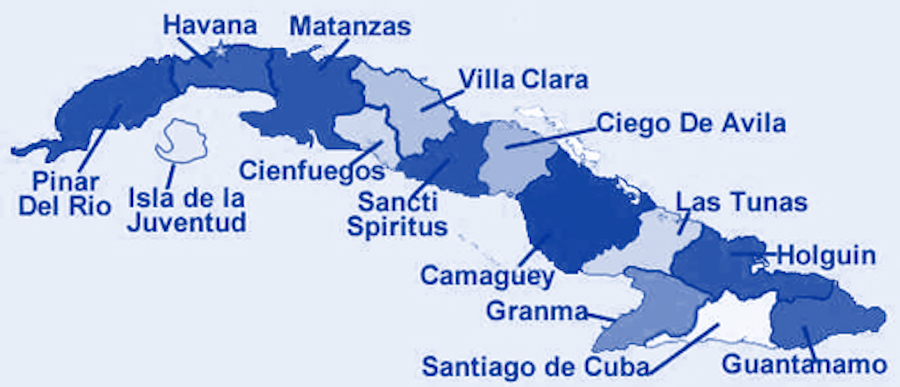 Bestuurlijke indeling Cuba