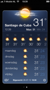 Indruk van het weer in Cuba