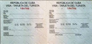 Dit visum voor Cuba vul je in.