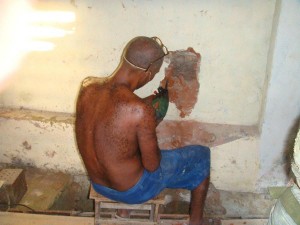 Afbreken oude slaapkamer in Santiago de Cuba