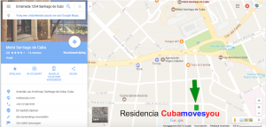 Plattegrond routebeschrijving Residencia Cubamovesyou